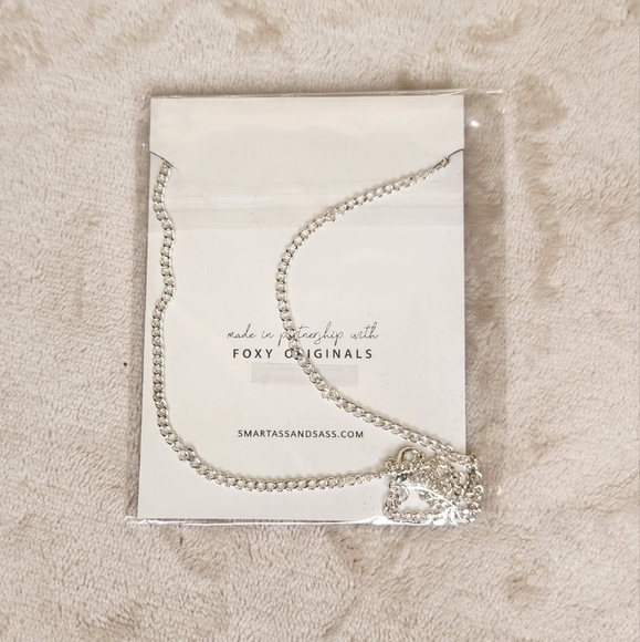 No Smiley Face Heart Necklace 18" + 2" Extender Silver Tone - Picture 4 of 6